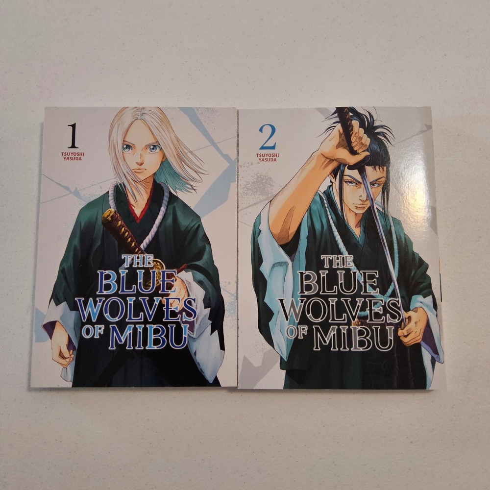 The Blue‎ Wolves of Mibu Vol 1 & 2 Manga Set Tsuyoshi Yasuda English Samurai